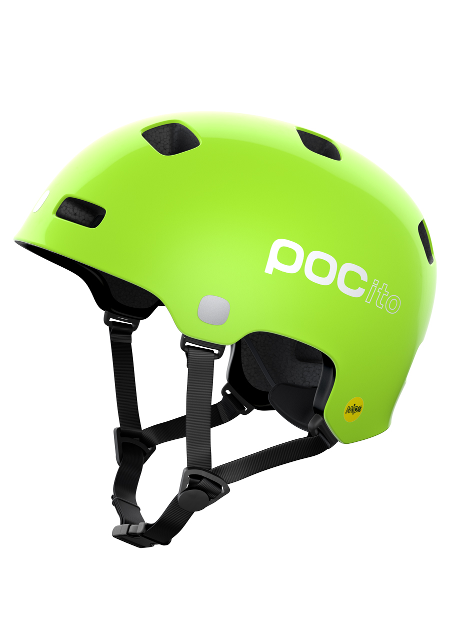 Dětská cyklistická helma POC POCito Crane MIPS Fluorescent Yellow/Green |  David sport Harrachov