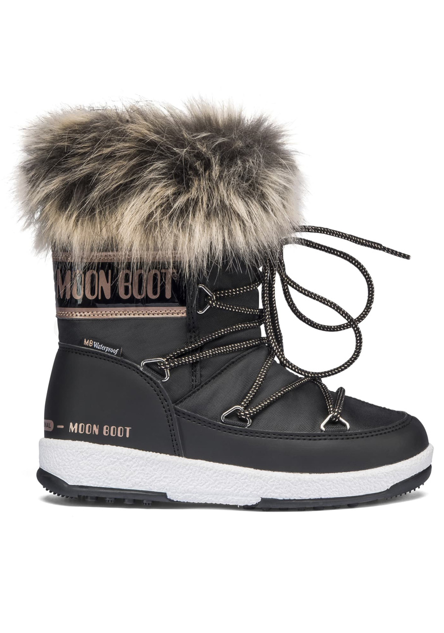 Dětské zimní boty MOON BOOT JR GIRL MONACO LOW WP black / copper | David  sport Harrachov