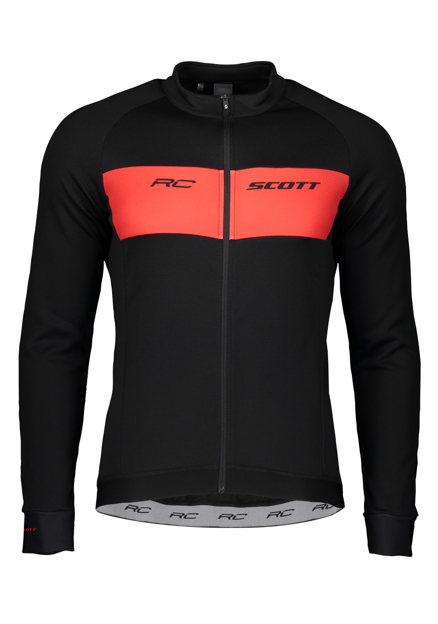 Pánský cyklistický dres Scott Shirt M's RC Warm l/s Blk/Fiery Rd | David  sport Harrachov