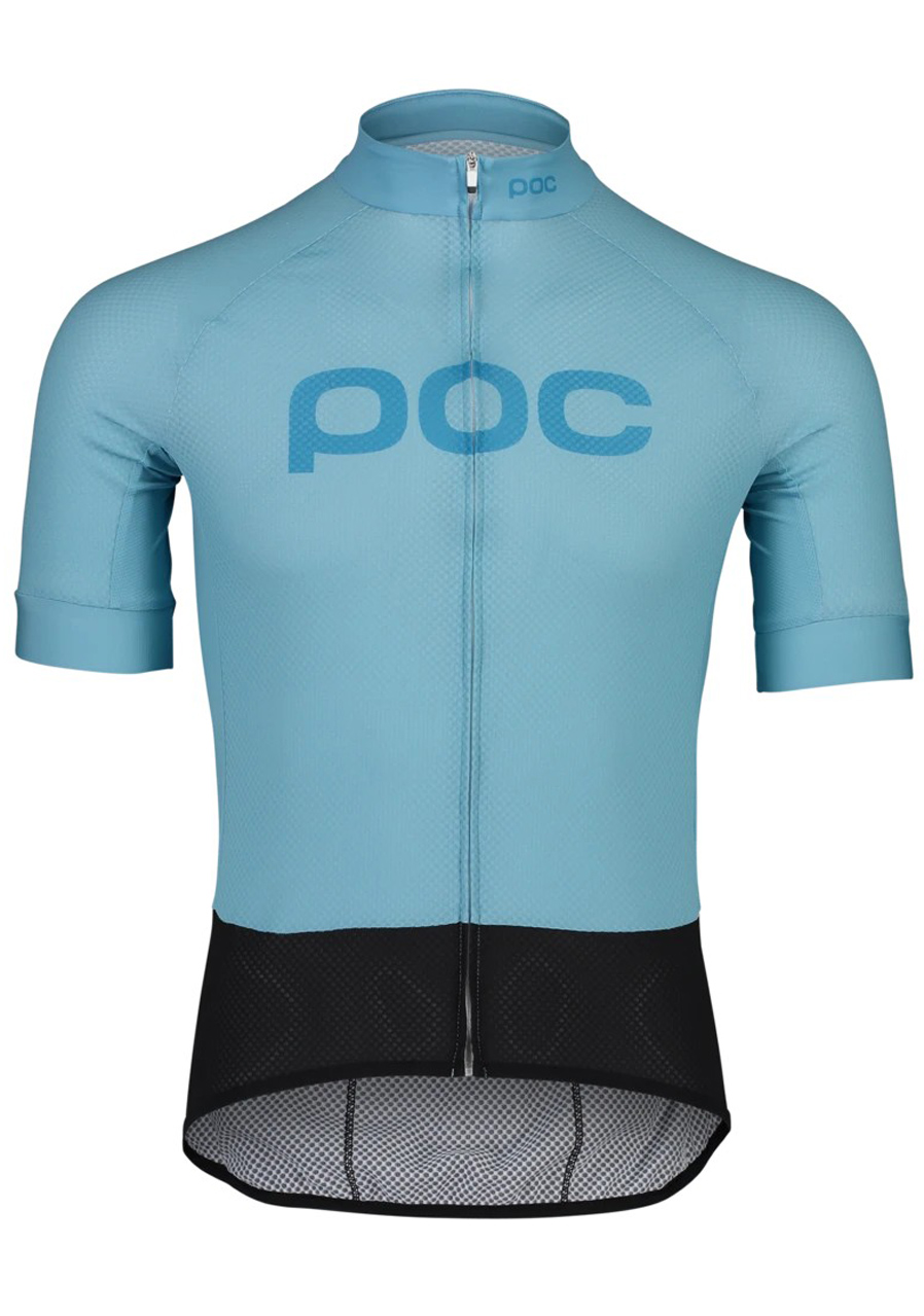 Cyklistický dres POC Essential Road Logo Jersey Lt Basalt Blue/Basalt Blue  | David sport Harrachov
